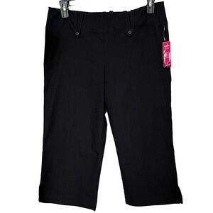 Bobby J Wide Leg Capri Pants Size 15/16 Black